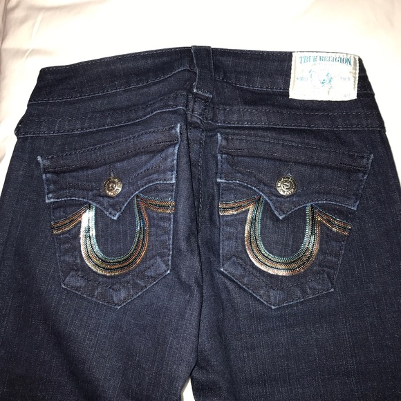 Colourful sequin true religion jeans - Picture 3 of 8